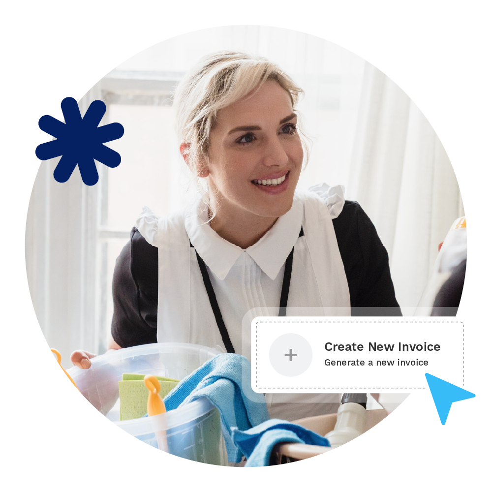 Invoice software for cleaners — create a cleaning invoice on a phone
