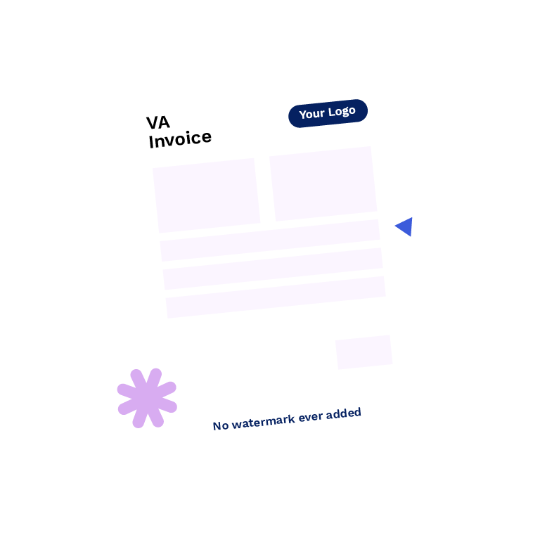 Example virtual assistant invoice created with BooInvoice invoice software for virtual assistants